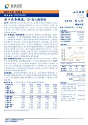 出口业务提速，Q4收入超预期
