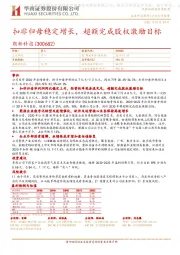 扣非归母稳定增长,超额完成股权激励目标
