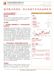 获利能力高增长，做大做强平台化效益渐显现