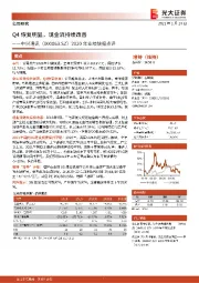 2020年业绩快报点评:Q4恢复明显,现金流持续改善