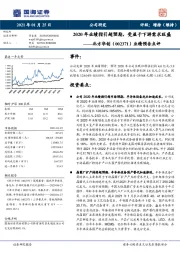 业绩预告点评:2020年业绩指引超预期,受益于下游需求旺盛