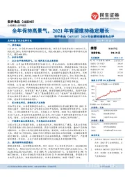2020年业绩预增报告点评:全年保持高景气,2021年有望维持稳定增长