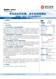 2020年度业绩预告点评:军民品协同发展,全年实现高增长
