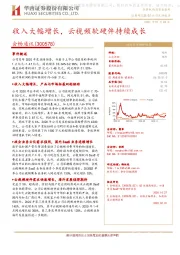 收入大幅增长，云视频软硬件持续成长