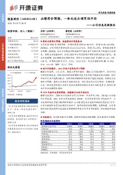 公司信息更新报告：业绩符合预期，一体化龙头领军迎平价