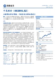 业绩预告符合预期,不断夯实品牌和渠道力