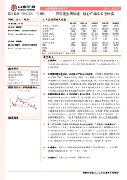 四季度业绩加速,核心产品成长性持续