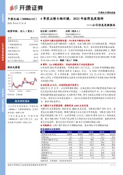 公司信息更新报告:4季度业绩大幅回暖,2021年值得高度期待