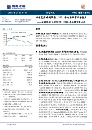 2020年业绩预告点评:业绩复苏略超预期,2021年迎来经营改善拐点