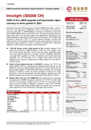4Q20 in-line; 400G upgrade and hyperscale capex recovery to drive growth in 2021