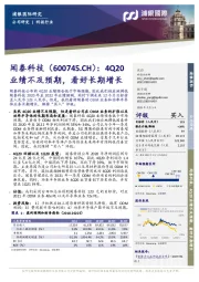 4Q20业绩不及预期，看好长期增长