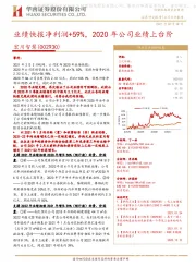 业绩快报净利润+59%，2020年公司业绩上台阶