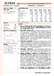 战略调整完成,业绩有望回升