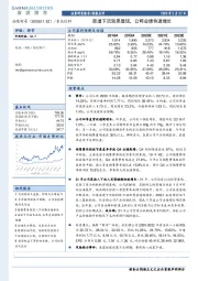 渠道下沉效果显现,公司业绩快速增长