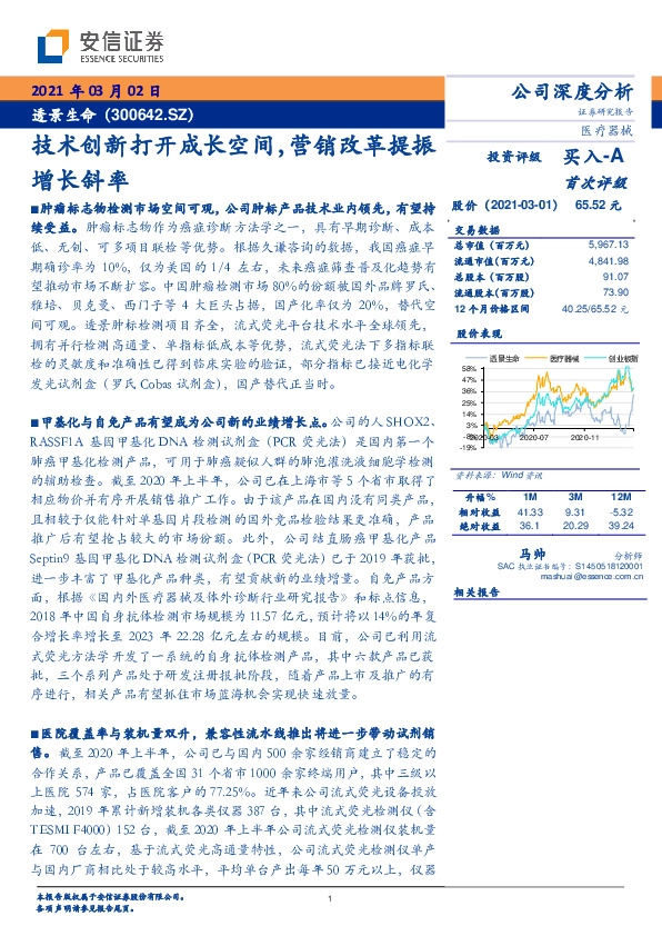 技术创新打开成长空间，营销改革提振增长斜率