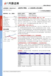 公司信息更新报告:业绩符合预期,三大战略新业务高增长