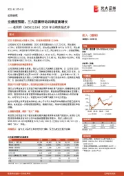 2020年业绩快报点评：业绩超预期，三大因素带动四季度高增长