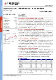 公司信息更新报告：销售结构持续优化，盈利有望保持韧性