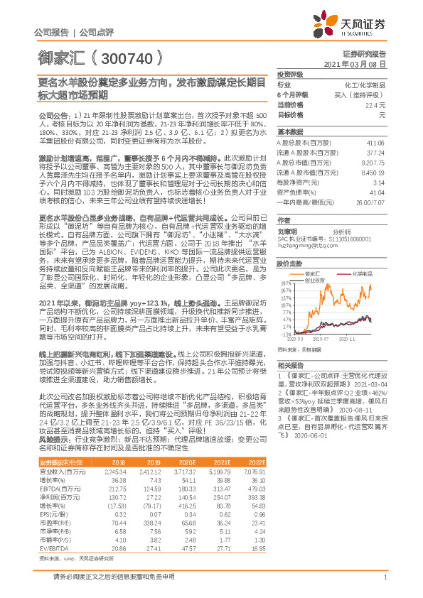 更名水羊股份奠定多业务方向，发布激励谋定长期目标大超市场预期