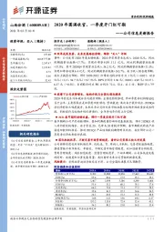 公司信息更新报告：2020年圆满收官，一季度开门红可期