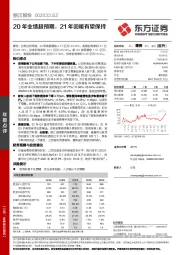 20年业绩超预期，21年回暖有望保持