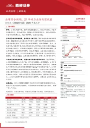 2020年报点评：业绩符合预期，21年动力业务有望放量