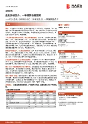 20年报及21一季报预告点评:盈利持续回升,一季报预告超预期