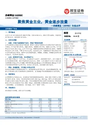 年报点评：聚焦黄金主业，黄金逐步放量