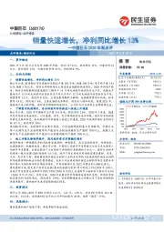 中国巨石2020年报点评:销量快速增长,净利同比增长13%