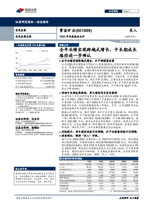 2020年年度报告点评：全年业绩实现跨越式增长，中长期成长路径进一步确认