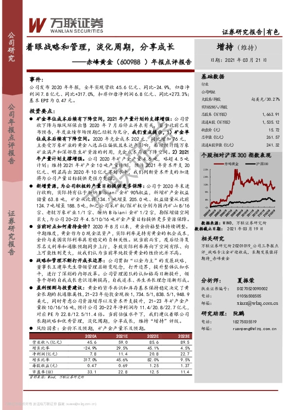年报点评报告：着眼战略和管理，淡化周期，分享成长