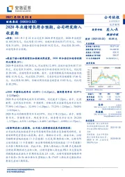 2020年业绩增长符合预期，公司研发渐入收获期