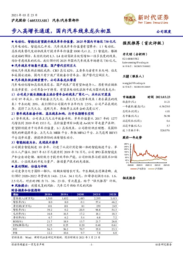 步入高增长通道，国内汽车线束龙头初显