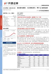 公司信息更新报告：海运影响微弱、大宗持续进行，预计Q1继续高增