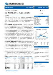 公司点评报告：2020年利润稳定增长，现金分红大幅提升