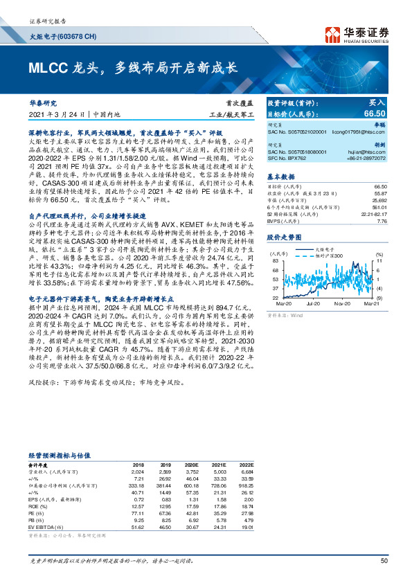 MLCC龙头，多线布局开启新成长