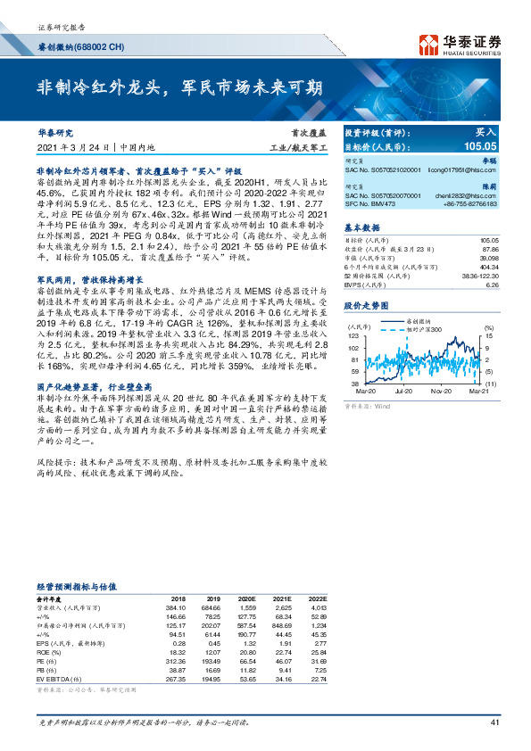 非制冷红外龙头，军民市场未来可期