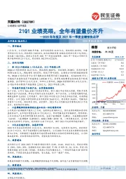 2020年年报及2021年一季度业绩预告点评:21Q1业绩亮眼,全年有望量价齐升