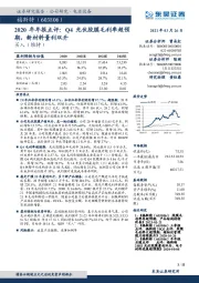 2020年年报点评：Q4光伏胶膜毛利率超预期，新材料量利双升