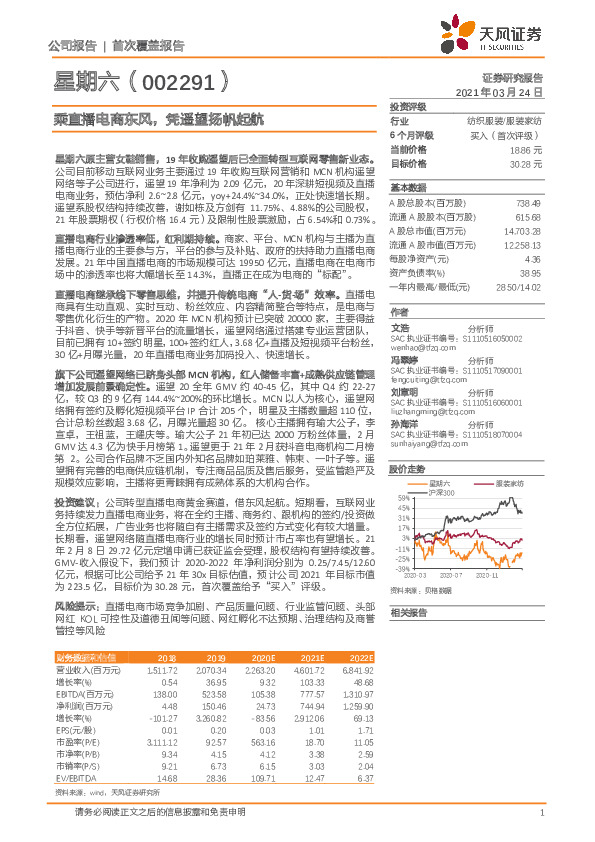 乘直播电商东风，凭遥望扬帆起航