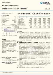 全年业绩符合预期，汽车及新品扩产释放空间