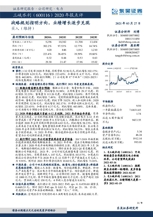 2020年报点评：战略规划指明方向，业绩增长逐步兑现