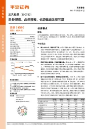 坚持渠道、品类调整，长期健康发展可期