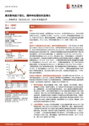 2020年年报点评:集采影响趋于弱化,精神神经管线快速增长