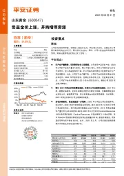受益金价上涨,并购增厚资源
