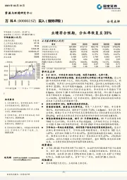 业绩符合预期，分红率恢复至35%