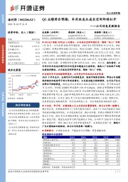 公司信息更新报告：Q1业绩符合预期，车用丝龙头成长空间即将打开