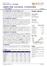 2020年业绩点评:业绩略低于预期,技术加速兑现,多业务迎来收获期