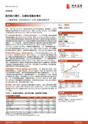 2020年度业绩点评：盈利能力提升，业绩实现稳定增长