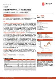 2020年年报点评：新能源需求持续增长，20年业绩表现亮眼